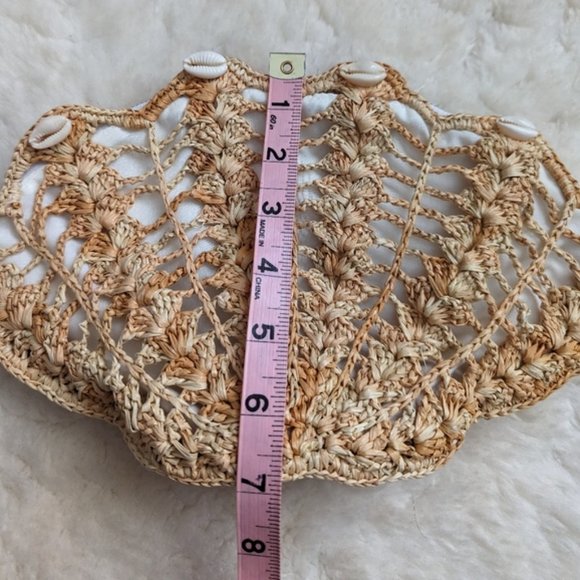Sensi studio seashell woven crochet clutch NEW - Picture 13 of 13